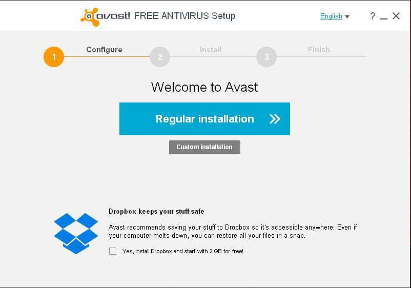 Avast - Welcome Screen